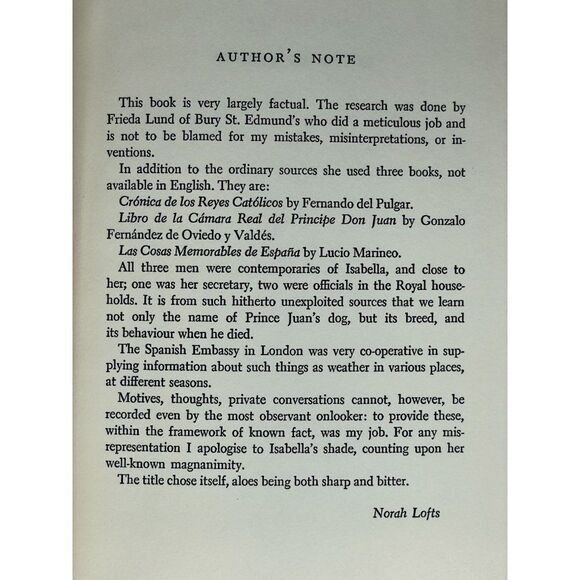 Crown of Aloes by Norah Lofts Hardcover Book 1974 - Picture 10 of 10